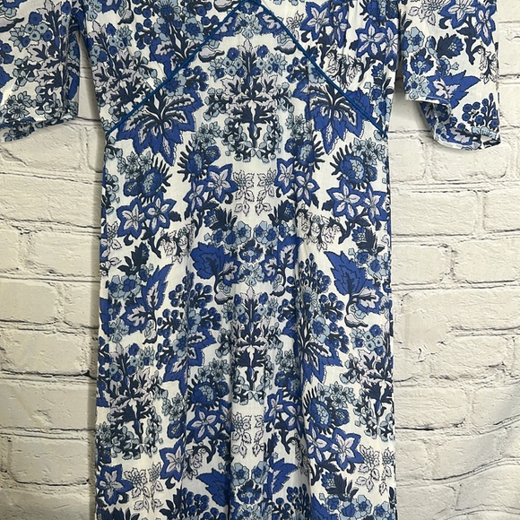 Anna Cate Floral Blue & White Maxi Dress Size X-Small Great Condition - Picture 6 of 15